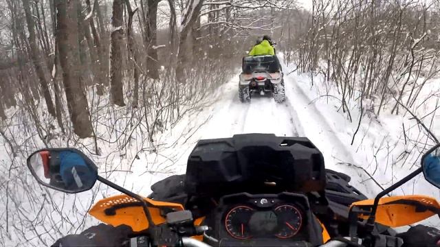 Зимой по лесу на Maverick X3 XRS и BRP Outlander XTP и LTD G2 & G1