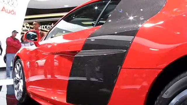 Audi R8 V10, 2009 Detroit auto show смотреть онлайн