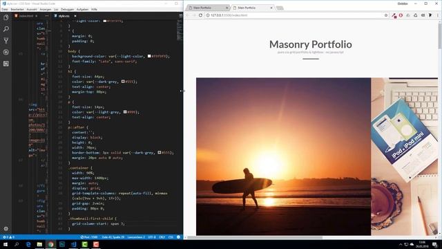 Masonry Portfolio CSS ONLY - HTML5, CSS3, CSS Grid, CSS Lightbox - NO JAVASCRIPT (deutsch / german) смотреть онлайн