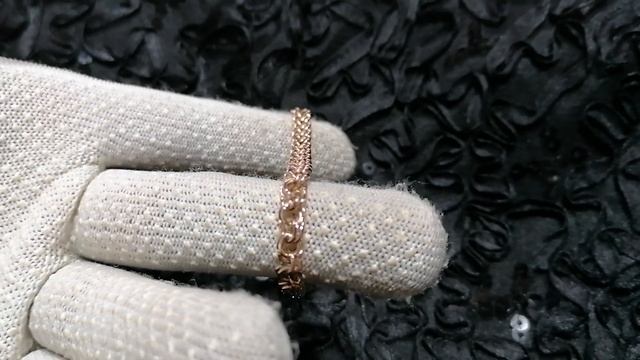 Золотой браслет плетение Бисмарк 21см. смотреть онлайн