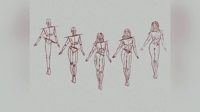 КАК НАРИСОВАТЬ ТЕЛО/ обучающий урок/ поэтапно карандашом смотреть онлайн