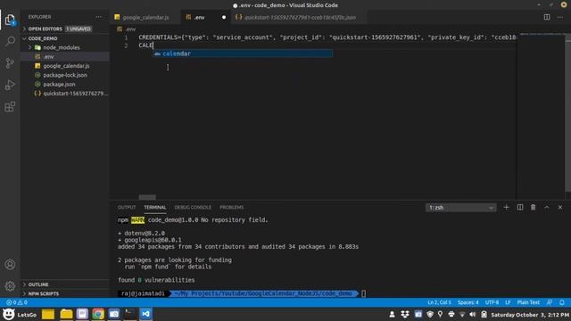 Google Calendar API with NodeJS | Step by Step | Create, List, & Delete Google Calendar Events смотреть онлайн