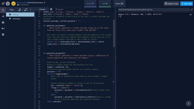 Python Project #5: Username and Password Generator смотреть онлайн