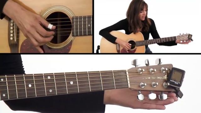 How to Use a Guitar Tuner - Susan Mazer - Beginner Guitar Lesson смотреть онлайн