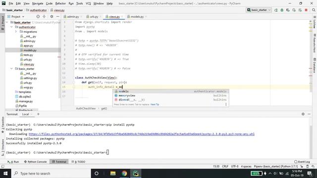 Implementing Google Authenticator in Django using PyCharm смотреть онлайн