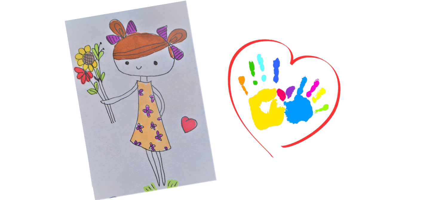 Рисунок девочки с букетом смотреть онлайн