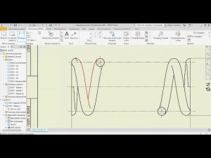 Чертеж пружины