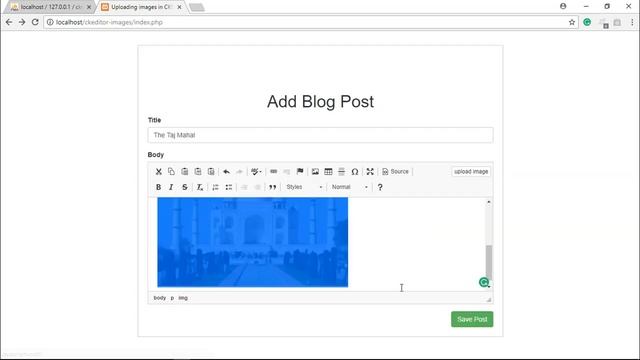 Upload images with CKEditor without using plugin смотреть онлайн