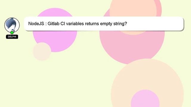 NodeJS : Gitlab CI variables returns empty string? смотреть онлайн