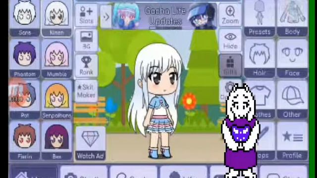 Делаю персонажей игры Андертейл в Gacha Life смотреть онлайн