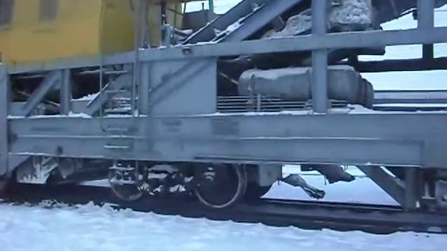 Снегоуборочный поезд СМ2ПК-1609. Работа по уборке снега. смотреть онлайн
