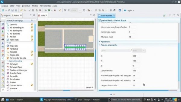 Anylogic Exemplo 2 Job Shop Parte 1