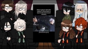 Harry Potter characters react to Harry as Suguru Geto | 1/4