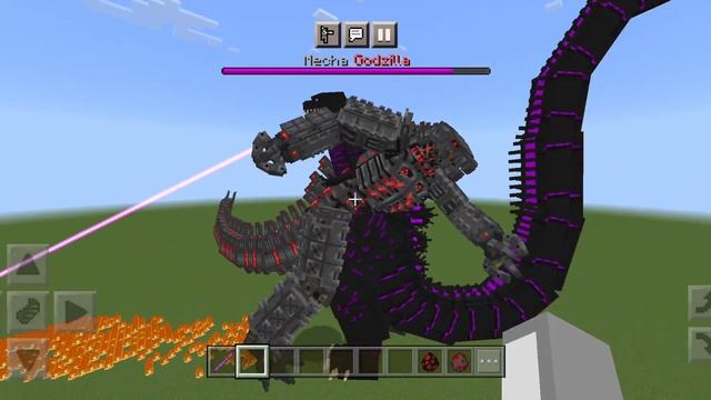 Mecha-Godzilla VS Shin Godzilla Mob Battle - Minecraft PE Monsterverse MOD смотреть онлайн