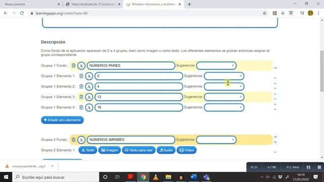 Learning apps - Crear juego de clasificación смотреть онлайн