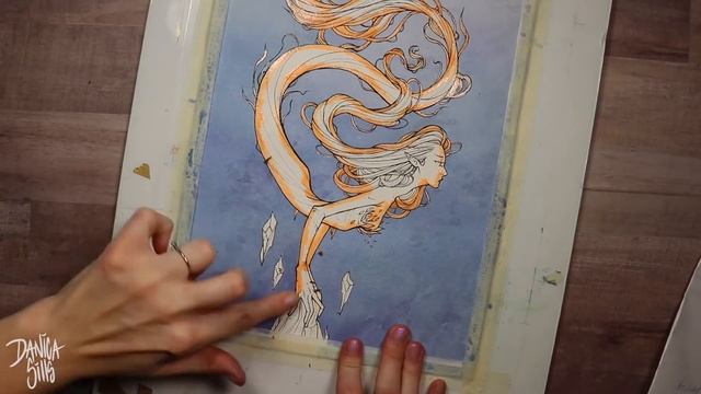 Black-Tail Mermaid ♦ Watercolor Speedpaint ♦ Compostition and Character Design смотреть онлайн