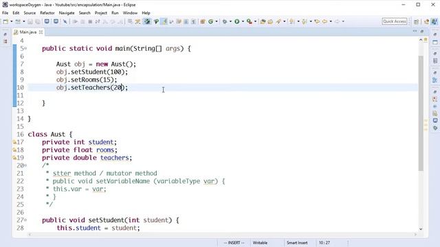 java encapsulation 2 getter () method in bangla смотреть онлайн