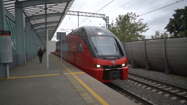 Аэроэкспресс Штадлер ЭШ2-025 на МЦК Aeroexpress Stadler ESh2-025 on MCC смотреть онлайн