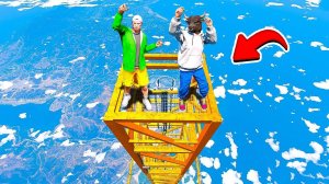 ЗАБРАЛИСЬ НА САМУЮ ВЫСОКУЮ ВЫШКУ И СПРЫГНУЛИ С НЕЁ В ГТА 5 МОДЫ! ОБЗОР МОДА В GTA 5 ВИДЕО MODS