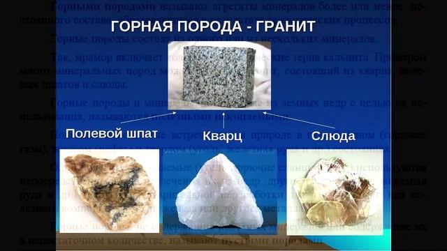 Краткие сведения о горных породах смотреть онлайн