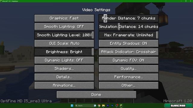 BEST OPTIFINE SETTINGS 1.20.1 - Get More FPS And NO Lags In Minecraft  | + Install Optifine 1.20.1