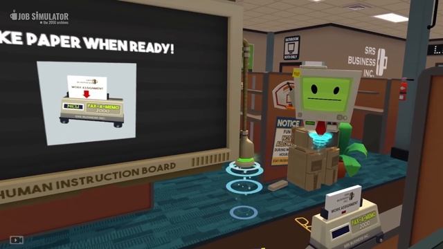 ДОСТАЛА ВСЕХ НА РАБОТЕ В ВИАРЕ! (а вот степлер взбесился) Job Simulator смотреть онлайн