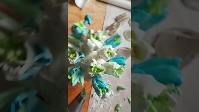 Листья #зефир #цветы #подснежники #украшения смотреть онлайн