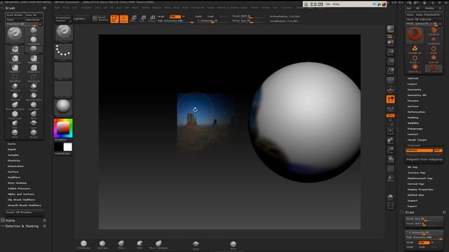 Знакомство с Zbrush Урок 10 Инструмент Spotlight смотреть онлайн