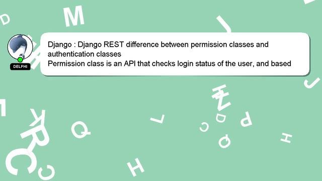 Django : Django REST difference between permission classes and authentication classes смотреть онлайн