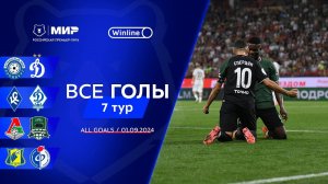 Все голы 1.09.2024 | 7 тур Мир РПЛ 2024/25