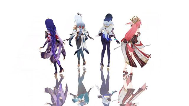 【MMD Genshin Impact】Ghost Dance (Raiden, Shenhe, Yelan, Yae Miko)