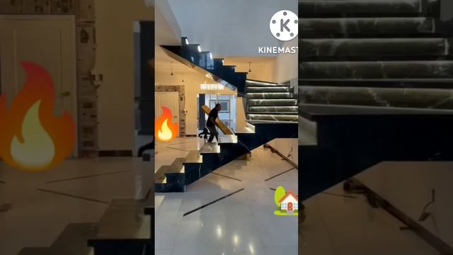 Marble Designs|Black Marble Staircase idea ? With LED Lights смотреть онлайн