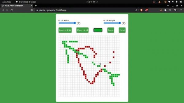 Demo Pixel Art Generator is JS