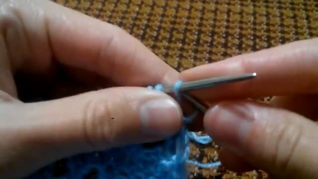 Узор спицами Плотная сеточка. Dense Mesh Pattern Spokes.