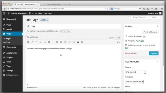 WordPress Custom Homepage Tutorial смотреть онлайн
