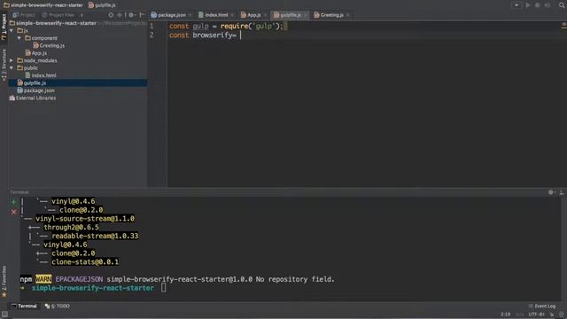 browserify와 gulp를 이용해 react 개발 환경 셋팅하기 смотреть онлайн