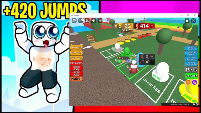 Every Second You Get 1 Jump Power Script | FLY | ADMIN | lNF WINS | *2022* | смотреть онлайн