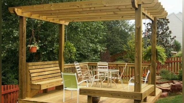 Классическая пергола навес из дерево.Пергола  своими руками.