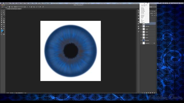 Realistic Eyes using Iris Parts Photoshop & GIMP Brushes Tutorial смотреть онлайн
