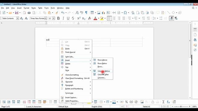 Creating and managing tables in Libreoffice Writer (Bengali) смотреть онлайн