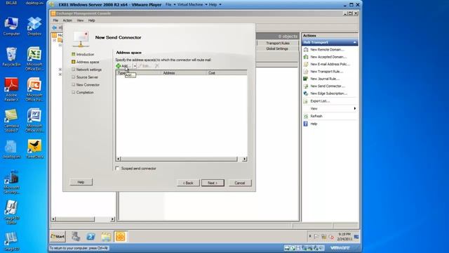 Create a Send Connector in Exchange 2010 смотреть онлайн