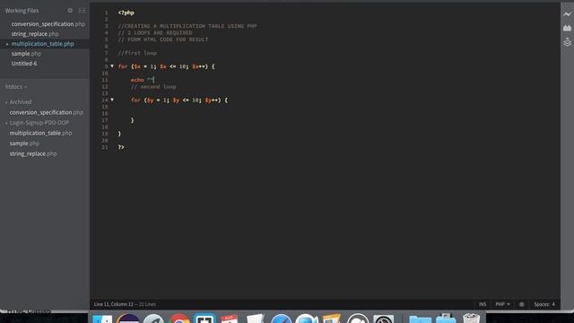Learning PHP: Creating the Multiplication Table смотреть онлайн