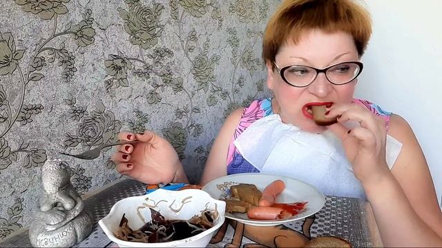 пожрем культурно/Мукбанг  вымя, сосиски/обжор и разговоры на камеру