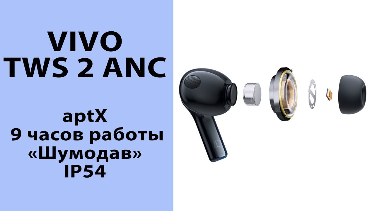 Vivo TWS 2 ANC | Отличные наушники с AptX и 