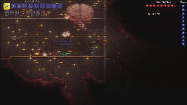 Terraria 1.3 Weapons VS. Expert Bosses: PAINTBALL GUN VS. THE BRAIN OF CTHULHU! смотреть онлайн