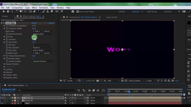 Text WIPE TRANSFORMATION Effect - After Effects Tutorial смотреть онлайн