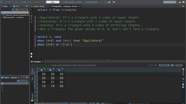SQL: Triangle Types смотреть онлайн