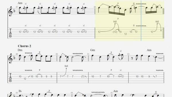 Careless Whisper TAB - instrumental electric guitar tabs (PDF + Guitar Pro)