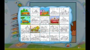 Строительная техника для детей. Раскраска - Игра. Обзор развивающего приложения