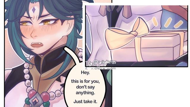 Xiao Gives Aether A Present! | Genshin Impact Comic Dub [XiaoAe] [Xiao X Aether] смотреть онлайн